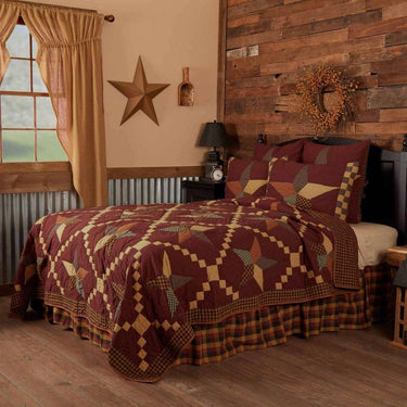 Folkways Star Luxury King Quilt 120Wx105L VHC Brands - The Fox Decor